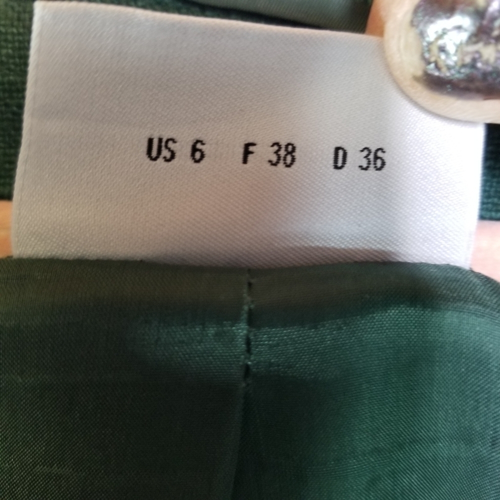 Akris Punto teal green linen cropped jacket - Picture 9 of 12